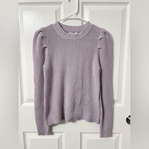 Nordstrom Lavender Puff Sleeve Knit Sweater XL New with Tag